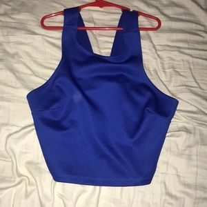 Blue Crop top